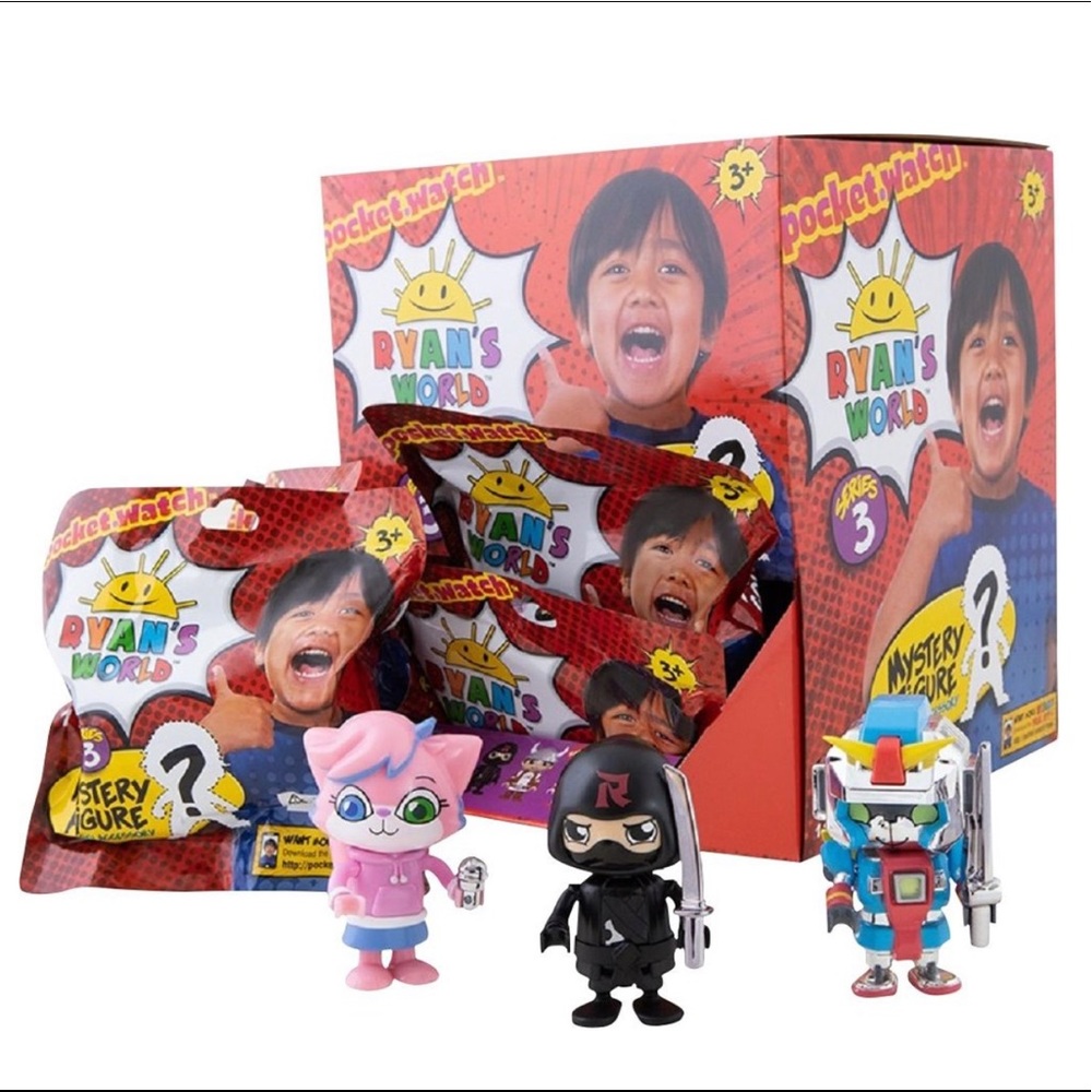 (lot of 4) Ryan's World Mystery Figure Random Blind Bags Series 3 NEW Unopened